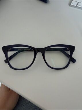 Warby Parker Women's Navy Blue Cat-Eye Eyeglass Frames (no prescription)